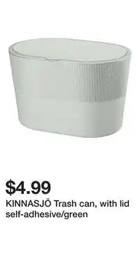 IKEA KINNASJÖ Trash can, with lid self-adhesive/green offer