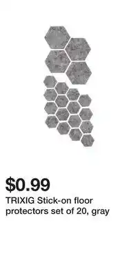 IKEA TRIXIG Stick-on floor protectors set of 20, gray offer