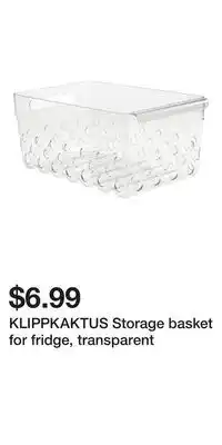 IKEA KLIPPKAKTUS Storage basket for fridge, transparent offer
