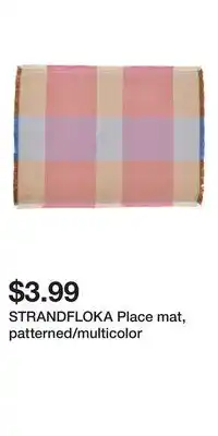 IKEA STRANDFLOKA Place mat, patterned/multicolor offer