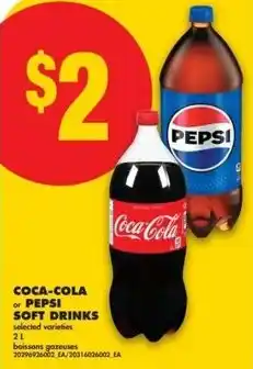 No Frills Coca-cola or pepsi soft drinks offer