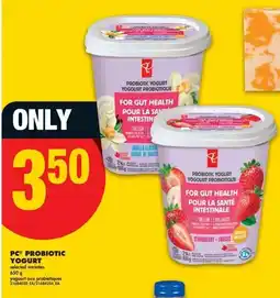 No Frills PC probiotic yogurt offer