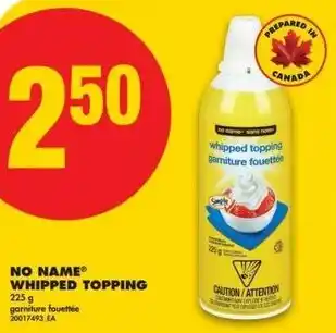 No Frills No name whipped topping offer