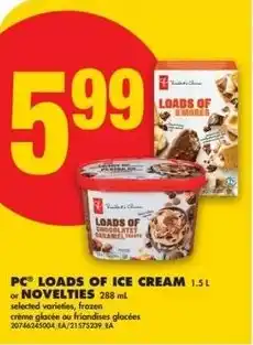 No Frills PC loads of ice cream or novelties offer
