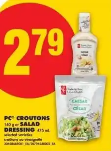 No Frills PC croutons or salad dressing offer