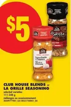 No Frills Club house blends la grille seasoning offer