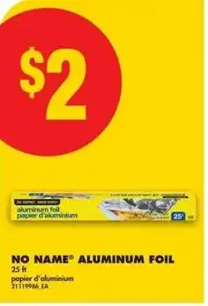 No Frills No name aluminum foil offer