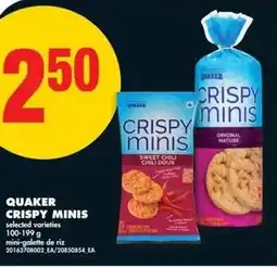 No Frills Quaker crispy minis offer