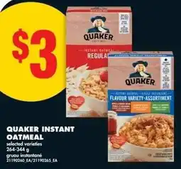 No Frills Quaker instant oatmeal offer