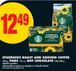 No Frills Starbucks roast and ground coffee, pods or hot chocolate offer
