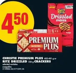 No Frills Christie premium plusor ritz drizzled crackers offer