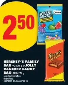 No Frills Hershey's family bar or jolly rancher candy bag offer