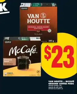 No Frills Van houtte or mccafé ground coffee pods offer