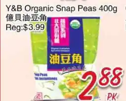 Foody Mart Y&B Organic Snap Peas offer