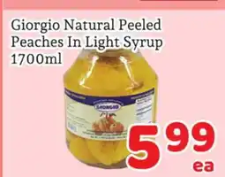 Fresh Value Giorgio Natural Peeled Peaches In Light Syrup offer