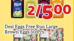 Fresh Value Desi Eggs Free Run Large Brown Eggs 30 Pcs offer
