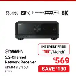 Visions Electronics YAMAHA 5.2-Channel Network Receiver offer
