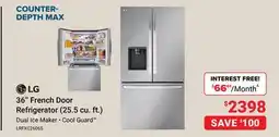 Visions Electronics LG Dual 36'' French Door Refrigerator (25.5 cu. ft.) offer