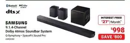 Visions Electronics SAMSUNG 9.1.4-Channel Dolby Atmos Soundbar System offer