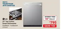Visions Electronics LG 100º 24 Top Control Smart Dishwasher QuadWash TrueSteam offer