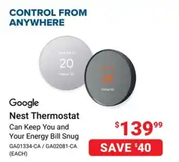 Visions Electronics Nest Thermostat offer