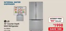 Visions Electronics LG 36 Counter-Depth MAX Refrigerator offer