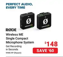 Visions Electronics RODE Wireless ME Single Compact Microphone System offer