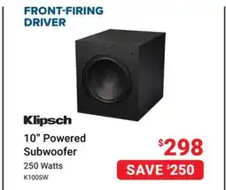 Visions Electronics Klipsch 10 Powered Subwoofer 250 Watts offer