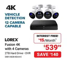 Visions Electronics LOREX Fusion 4K with 4 Cameras offer