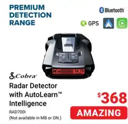 Visions Electronics Cobra Radar Detector with AutoLearn Intelligence offer