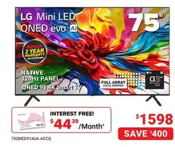 Visions Electronics LG 75 4K Smart TV NATIVE 120Hz PANEL offer