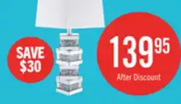 The Brick Memphis 29.9 Glam Table Lamp with Glass, Mirror and Acrylic Crystals offer