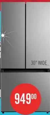 The Brick Midea 30 18.4 Cu. Ft. French-Door Refrigerator - Stainless Steel - MRF18B4AST offer