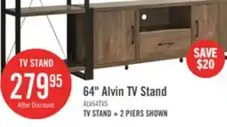 The Brick Alvin 64 Modern TV Stand with Storage and Cable Management for TVs up to 70- Hazelnut offer