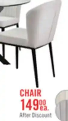 The Brick Zoe Dining Chair with Polyester Fabric & Channeled Tufting, Metal - Ivory offer