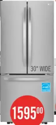 The Brick LG 30 22 Cu. Ft. French-Door Refrigerator - Smudge Proof Stainless Steel - LRFNS2200S offer