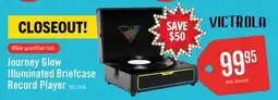 The Brick Victrola Journey Glow Illuminated Briefcase Record Player – Black (VSC-700SB-BLK) offer