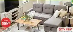 The Brick Carter 2-Piece Right-Facing Linen-Look Fabric Sleeper Sectional with Storage Chaise - Solis Grey offer