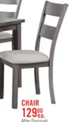 The Brick Krew Dining Chair with Polyester Fabric, Ladder-Back - Grey offer