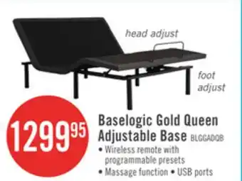 The Brick Baselogic Gold Queen Adjustable Base offer