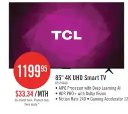 The Brick TCL 85 S551G LED 4K UHD Smart Google TV (85S551G-CA) offer