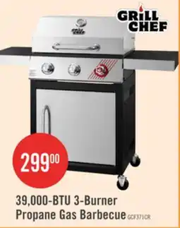 The Brick Grill Chef 39,000 BTU 3-Burner LP Gas BBQ - GCF371CRP offer