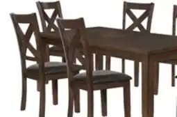 The Brick Talia 7pc Dining Set with Table & 6 Chairs, 60-78W Extension - Brown offer