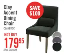 The Brick Clay Dining Chair with Polyester Fabric - Charcoal offer