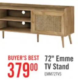 The Brick Emme 72 Modern TV Stand with Storage and Cable Management for TVs up to 80- Light Brown offer
