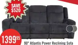 The Brick Atlantis 90 Fabric Zero Gravity Power Reclining Sofa - Dark Grey offer