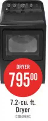 The Brick GE 7.2 Cu. Ft. Electric Dryer with SaniFresh Cycle – Diamond Grey - GTD49EBMRDG offer