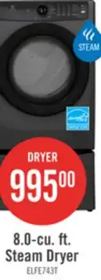 The Brick Electrolux 8 Cu. Ft. Electric Dryer - Titanium - Stackable - ELFE743CAT offer