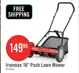 The Brick Ironmax 16 Push Lawn Mower With 5-blade 6.9 Gallon Removable Grass Catcher For Garden Red offer