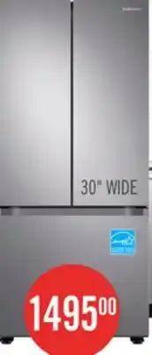 The Brick Samsung 30 22.1 Cu. Ft. French-Door Refrigerator - Stainless Steel - RF22A4111SR/AA offer